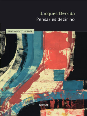 cover image of Pensar es decir no